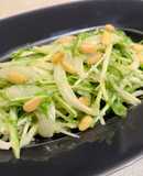 水菜のサラダ★玄米甘酒と桃のドレッシング