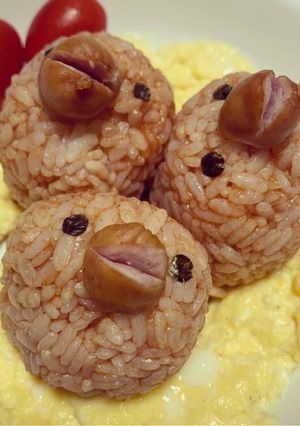 鳥の巣イメージオムライス-レシピのメイン写真