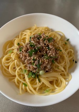 簡単ランチ！梅納豆パスタ♪-レシピのメイン写真