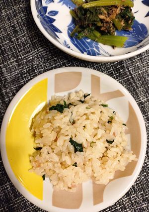 ツナ缶汁と大根菜っ葉の洋風炊き込みご飯-レシピのメイン写真