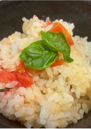 トマトバジルごはん-レシピのメイン写真