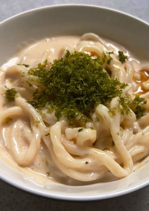 簡単ヘルシー！冷たい明太クリームうどん-レシピのメイン写真