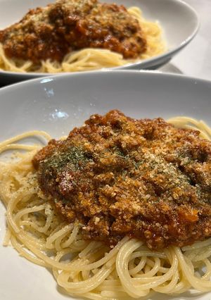 簡単下処理☆ラム肉のミートソースパスタ-レシピのメイン写真