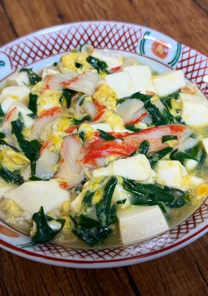 豆腐とカニカマのあんかけ卵とじ-レシピのメイン写真