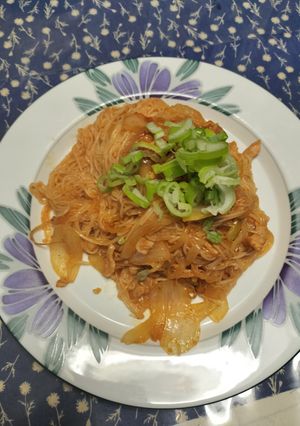 お昼に😊ツナとケチャップのそうめん炒め-レシピのメイン写真