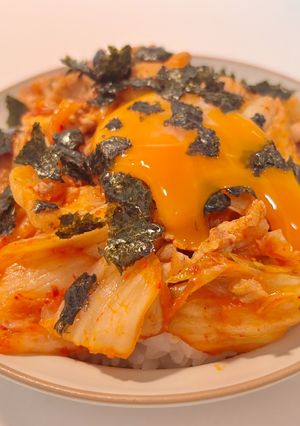 一人暮らし男子必見👦🏻豚キムチ丼-レシピのメイン写真
