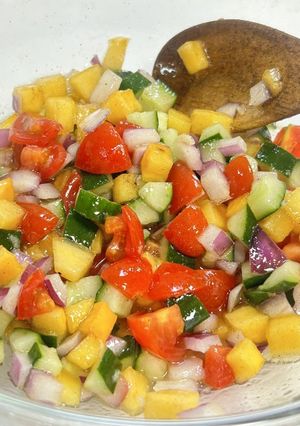 柿のラビゴットソース🥒🍅野菜ドレッシング-レシピのメイン写真