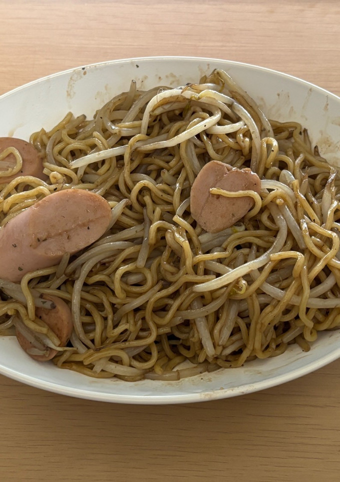 魚肉ソーセージともやしの焼きそば-レシピのメイン写真