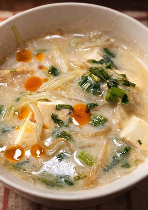 豆乳坦々風スープ-レシピのメイン写真