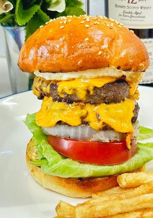 本気の味🍔ダブルチーズエッグバーガー🍳🧀-レシピのメイン写真
