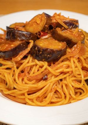 厚切り茄子とベーコンのトマトソースパスタ-レシピのメイン写真