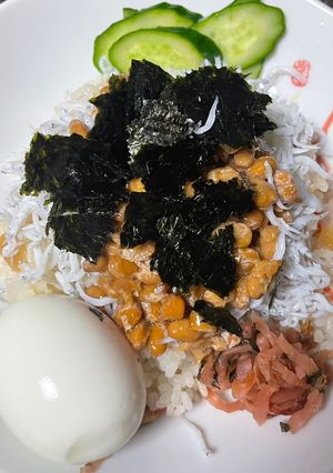 納豆としらすのチラシ寿司-レシピのメイン写真