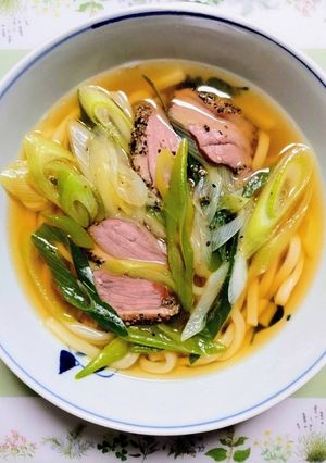 寒い日簡単昼食・夕飯！ピリ辛鴨長葱うどん-レシピのメイン写真