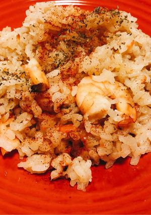 土鍋使用エビピラフ-レシピのメイン写真