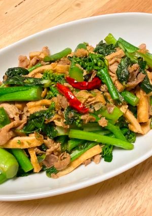 簡単！アスパラ菜の炒め物-レシピのメイン写真