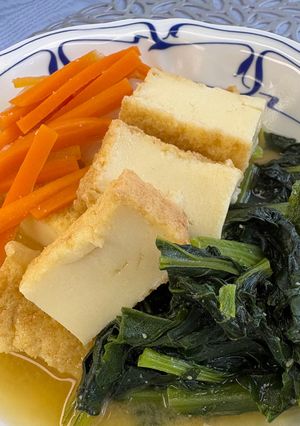 【簡単副菜】厚揚げと小松菜の煮浸し-レシピのメイン写真