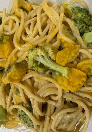 かぼちゃとブロッコリーのカレーパスタサラ-レシピのメイン写真