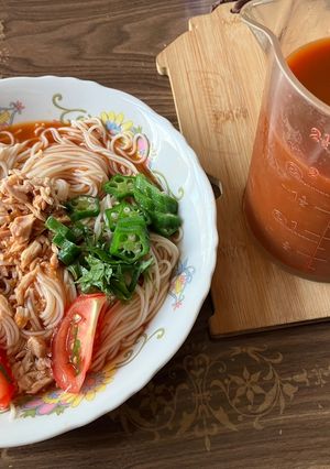 野菜ジュースのアッサリサッパリそうめん-レシピのメイン写真