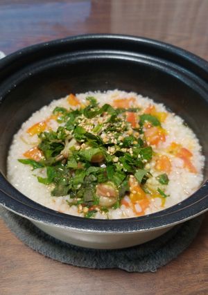 和風！薬味たっぷりトマト粥-レシピのメイン写真