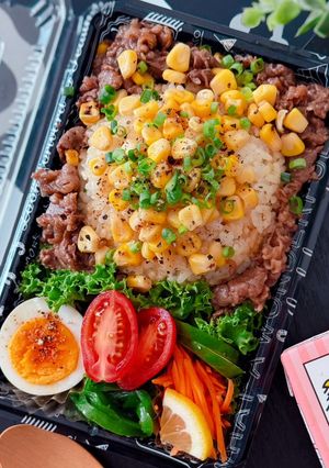 焼肉のタレで簡単ペッパーランチ風弁当-レシピのメイン写真