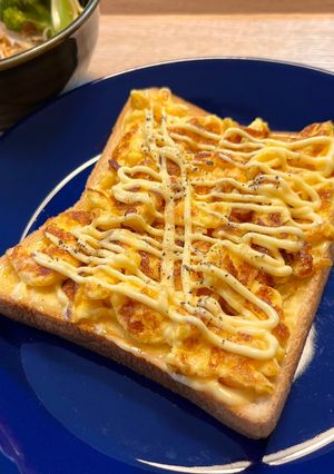 簡単でうまい☆炒り卵トースト☆-レシピのメイン写真
