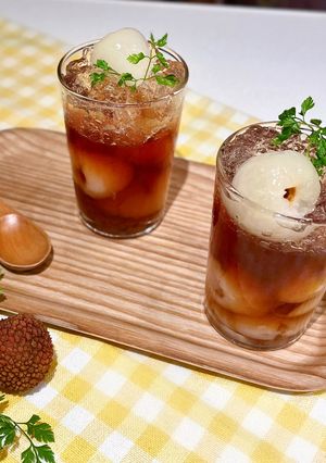 白ワイン風味の生ライチティーゼリー-レシピのメイン写真