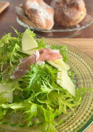 わさび菜とりんごのサラダ-レシピのメイン写真