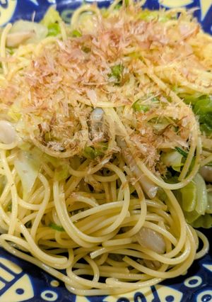 永谷園お吸いもの春キャベツパスタだよ〜-レシピのメイン写真