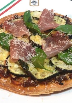 豆腐シュレッドで作るナスのボローニャピザ-レシピのメイン写真