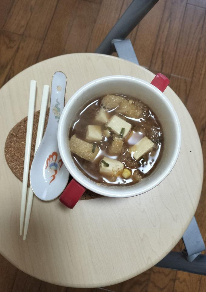 大根おろしと木綿豆腐と揚げネギ味噌汁-レシピのメイン写真