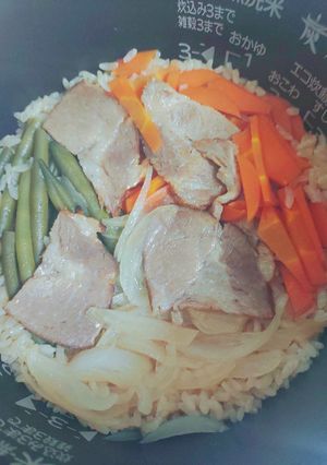 チャーシューの炊き込みご飯-レシピのメイン写真
