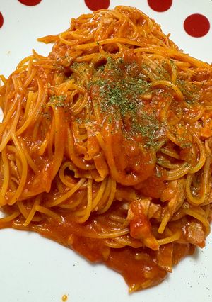 塩分2:ワンパンにんにくトマトパスタ-レシピのメイン写真