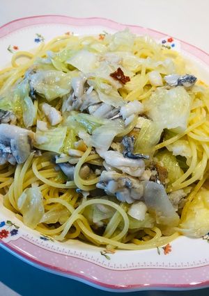 タチウオとキャベツのペペロンチーノ-レシピのメイン写真