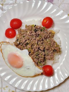 ひき肉で作るガパオライス-レシピのメイン写真