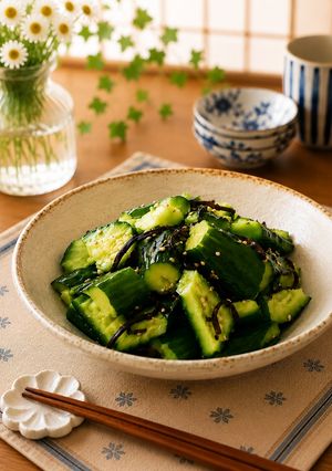 たたききゅうりのわさび塩昆布和え-レシピのメイン写真