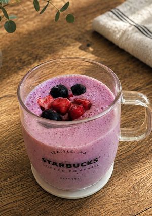 朝食ミックスベリー♡ヨーグルトスムージー-レシピのメイン写真