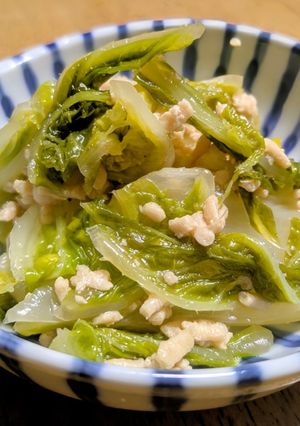 白菜と鶏ひき肉の甘辛煮-レシピのメイン写真