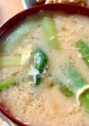 ネギと卵の味噌汁-レシピのメイン写真