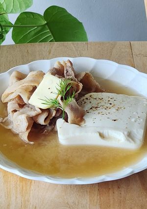 材料2つ☆豆腐の味噌バタースープ☆豚汁-レシピのメイン写真