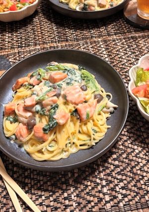 簡単クリームパスタ-レシピのメイン写真