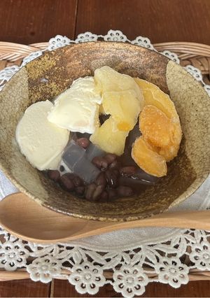 寒天とぜんざいで冷んやり和スイーツ-レシピのメイン写真