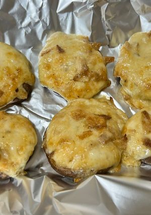 包丁いらずで簡単おつまみ！椎茸チーズ焼き-レシピのメイン写真