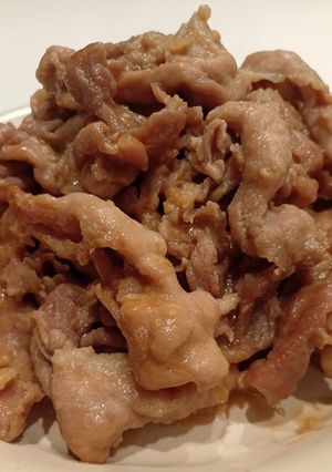 豚しゃぶ肉でJK喜ぶがっつり生姜焼き-レシピのメイン写真