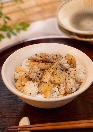 子供も大好き☆タケノコと豚肉の混ぜご飯-レシピのメイン写真