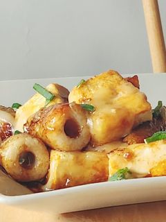 簡単♪竹輪と豆腐照り焼きチーズ☆昼食弁当-レシピのメイン写真