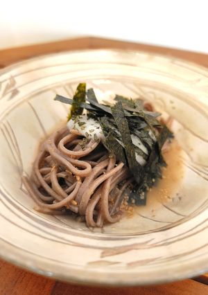 バジル香る!播州産・極太八割とろろそば-レシピのメイン写真