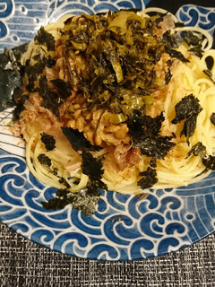 からし高菜と納豆のパスタ-レシピのメイン写真