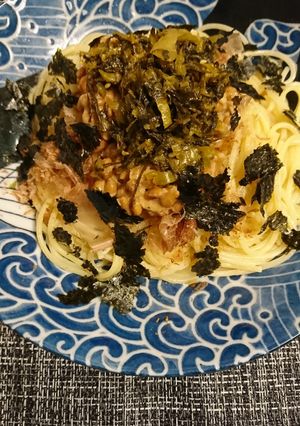 からし高菜と納豆のパスタ-レシピのメイン写真
