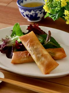 *菜の花と豚肉のチーズ春巻き*-レシピのメイン写真