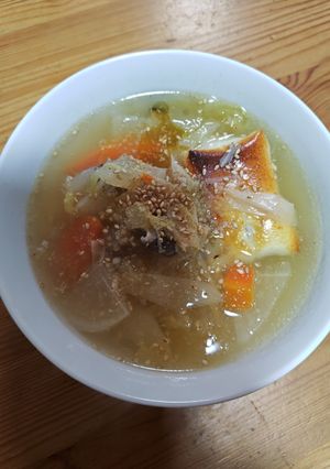 冷蔵庫一掃！セロリ入ごまごまサムゲタン-レシピのメイン写真